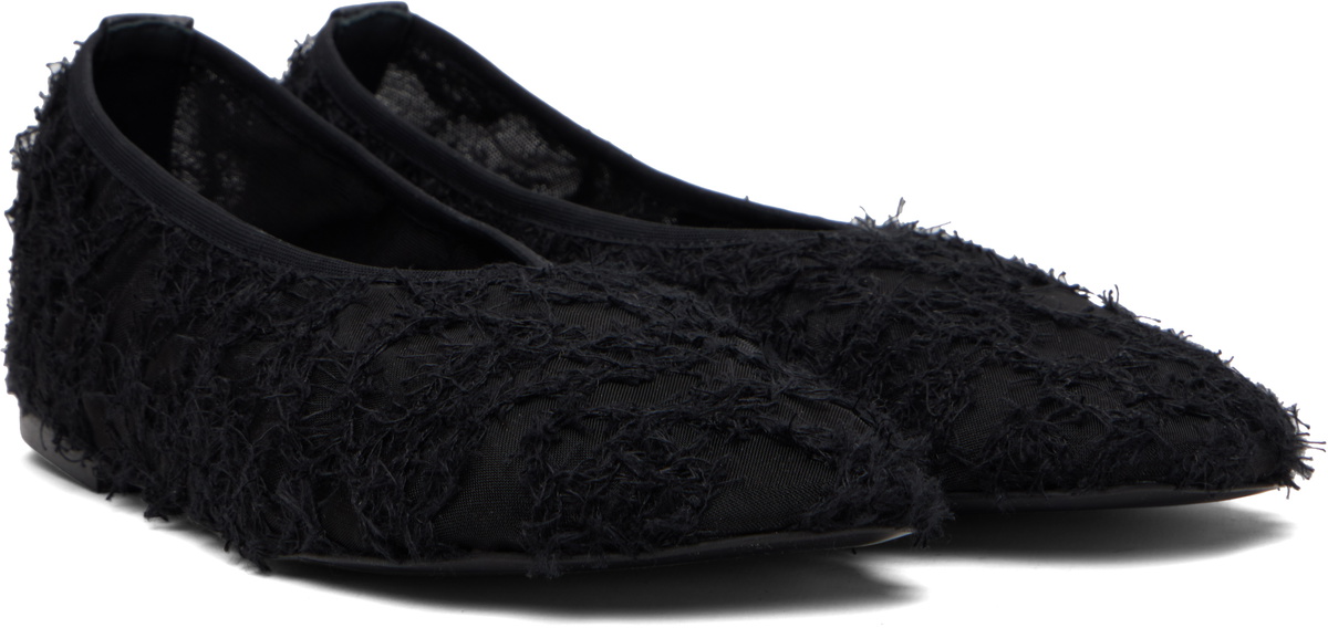Proenza Schouler Black Glove Lace Ballerina Flats