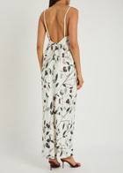 Stella Mccartney Cherry-print Silk Maxi Dress Cream