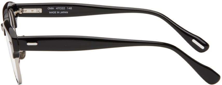 YUICHI TOYAMA. Black & Silver Oma Glasses
