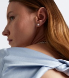 David Yurman Sterling silver earrings with diamonds