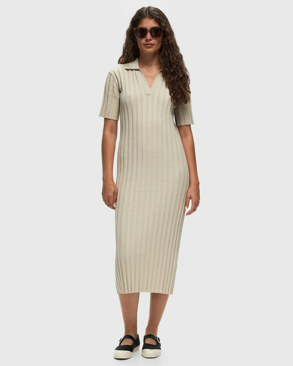 Samsøe & Samsøe Sawada Dress 15220 Beige Dresses Samsøe Samsøe