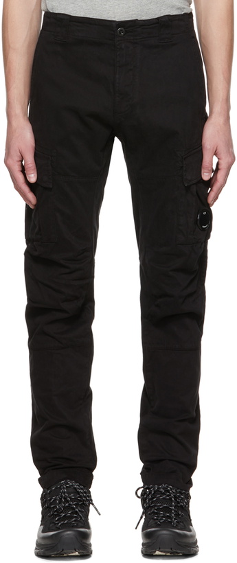 Photo: C.P. Company Black Ergonomic-Fit Cargo Pants