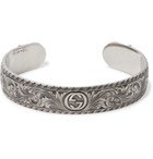 Gucci - Engraved Sterling Silver Cuff - Men - Silver