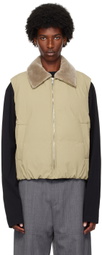Nanushka Beige Mexim Faux-Fur Down Vest