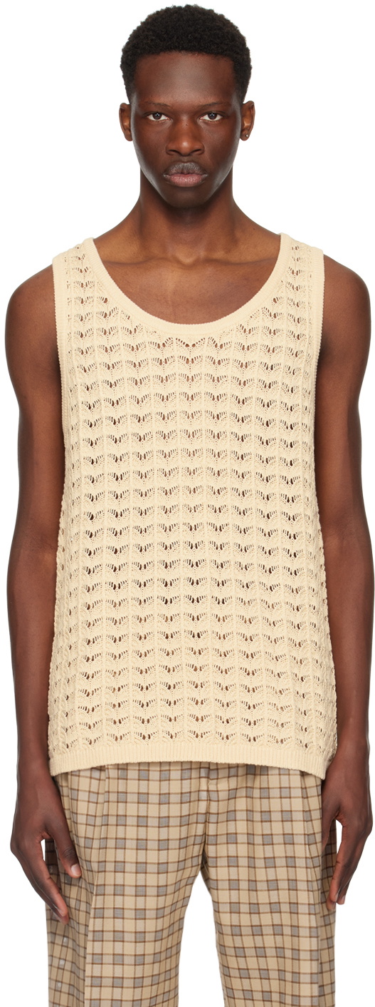 CMMN SWDN Beige Cray Tank Top