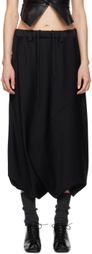 YOHJI YAMAMOTO Black R-Paneled Lounge Pants