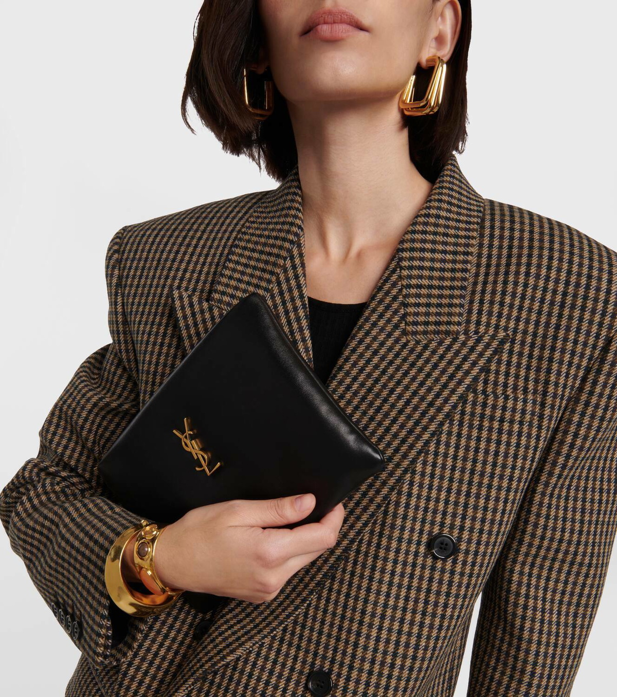 Saint Laurent Cassandre Small leather pouch Saint Laurent