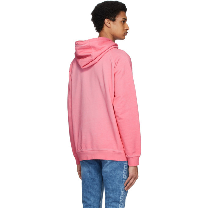 Hugo boss hoodie pink hot sale