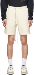 Rhude Off-White Embroidered Shorts