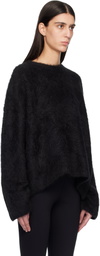 TOTEME Black Boxy Alpaca Knit Sweater