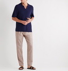 Club Monaco - Tapered Stretch Cotton and Linen-Blend Drawstring Trousers - Neutrals