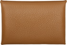 Jil Sander Brown Folded Coin Pouch