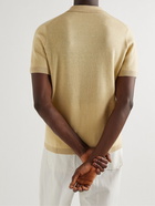 Brioni - Ribbed Cotton, Linen and Cashmere-Blend Polo Shirt - Neutrals