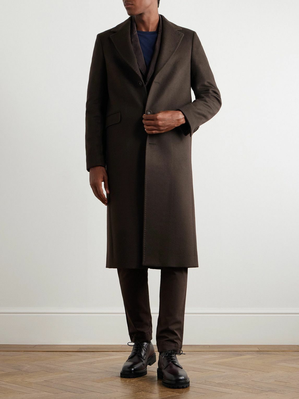Officine Générale - Wool and Cashmere-Blend Coat - Brown