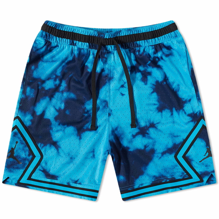 Photo: Air Jordan Men's Dri-Fit All Over Print Diamond Short in Laser Blue/Navy/Black