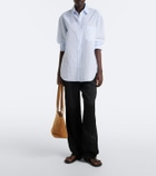 The Row Parker Medium suede tote bag