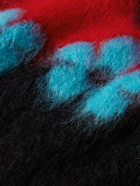 Marni - Intarsia Brushed Mohair-Blend Sweater - Black