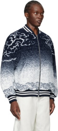 Kenzo Navy Kenzo Paris Cloud Tiger Bomber Jacket