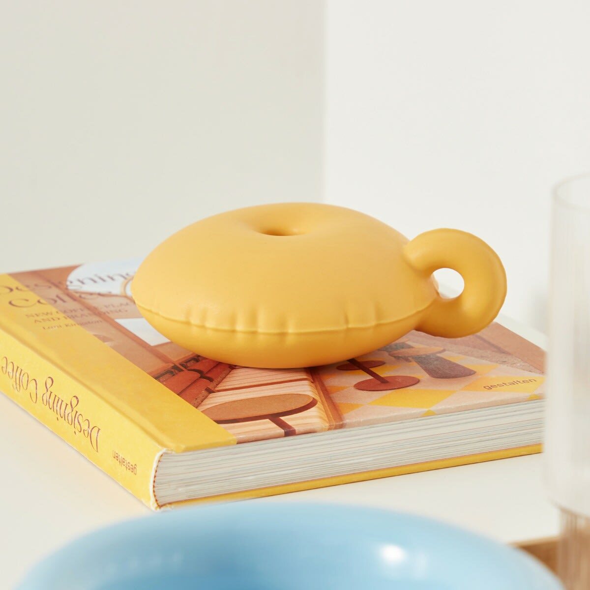Home Studyo Candy Candle Holder in Yolk Yellow 