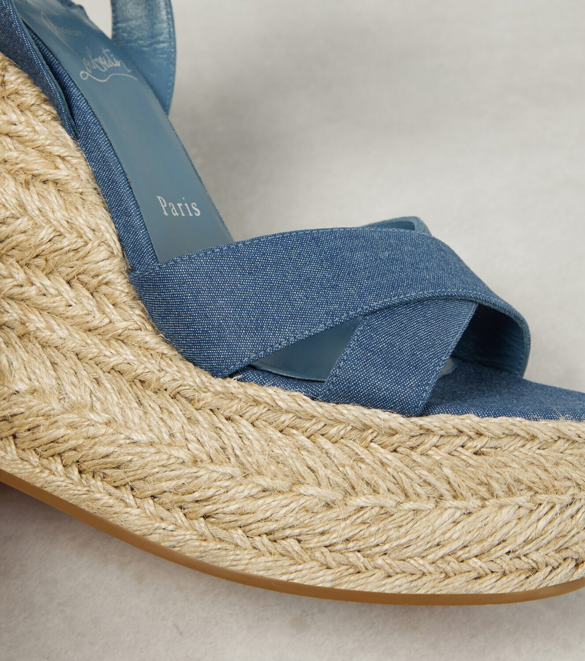 Summer Mariza Denim Espadrilles Sandals in Blue - Christian Louboutin