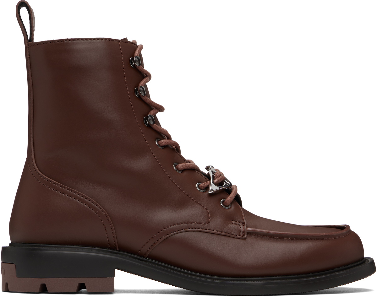 both Brown Dressy Laced Boots