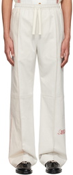 Marine Serre Off-White Cotton Trousers