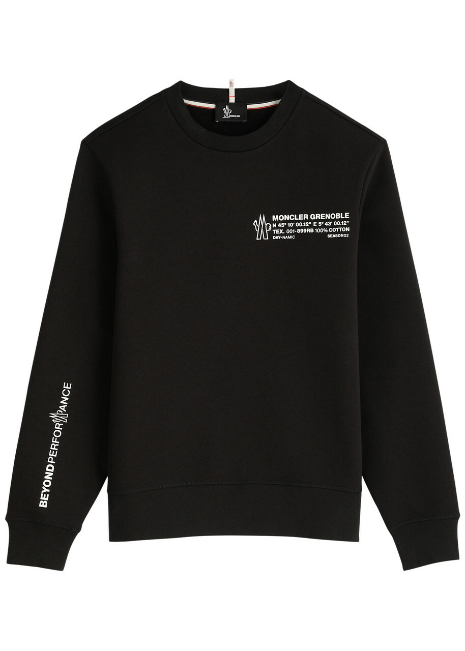 Moncler Grenoble Day-Namic Logo-print Jersey Sweatshirt Black