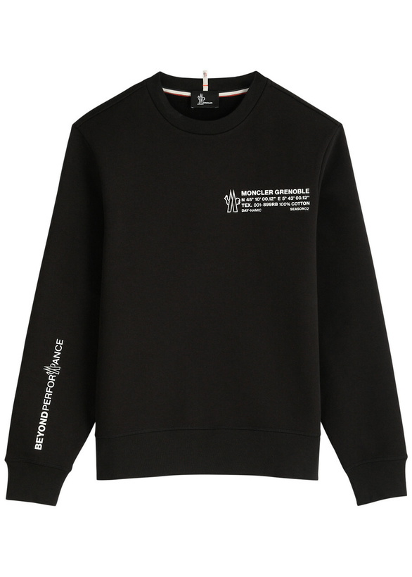 Photo: Moncler Grenoble Day-Namic Logo-print Jersey Sweatshirt Black