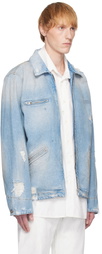 MM6 Maison Margiela Blue Distressed Denim Jacket
