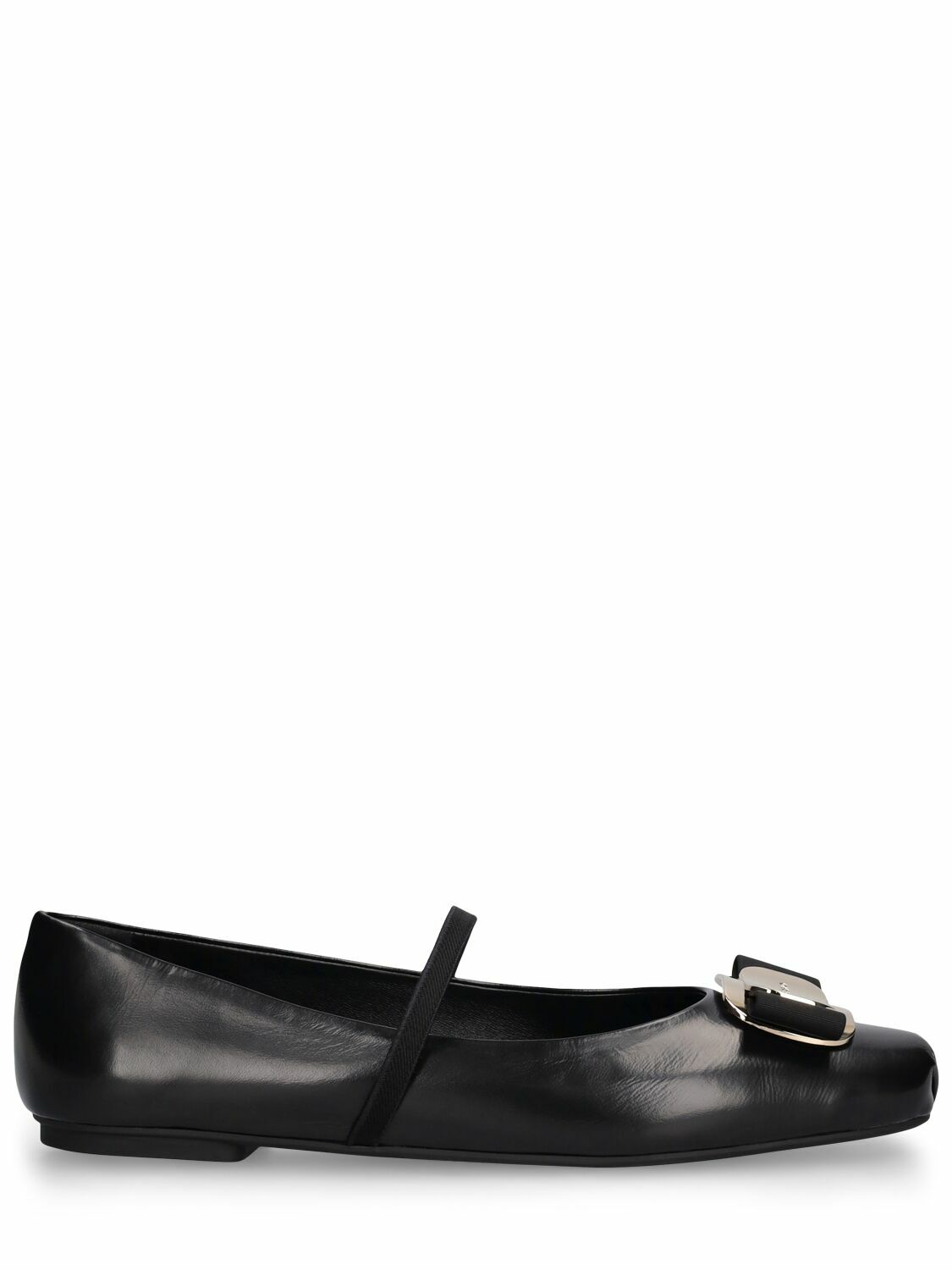 FERRAGAMO - Zina Leather Ballerina Flats Salvatore Ferragamo