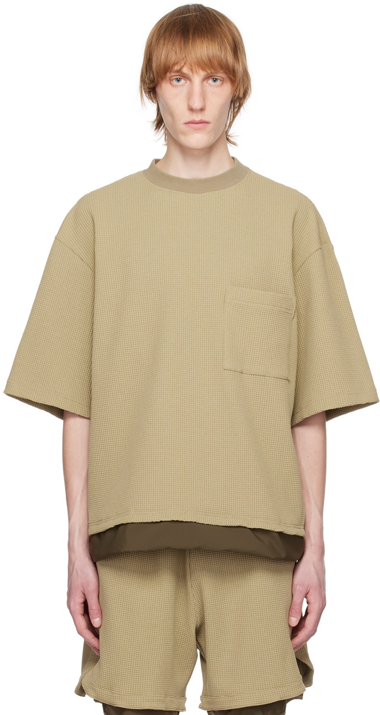 meanswhile Beige Crewneck T-Shirt