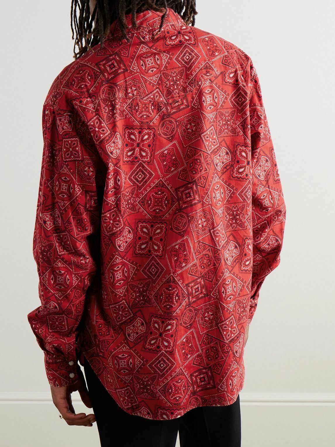 KAPITAL - Bandana-Print Cotton-Gauze Shirt - Red KAPITAL