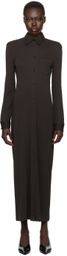 Filippa K Brown Shirt Midi Dress