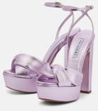 Aquazzura Olie Plateau 140 leather sandals