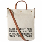 Saint Laurent Men's YSL Address 2-Way Bag in Natural