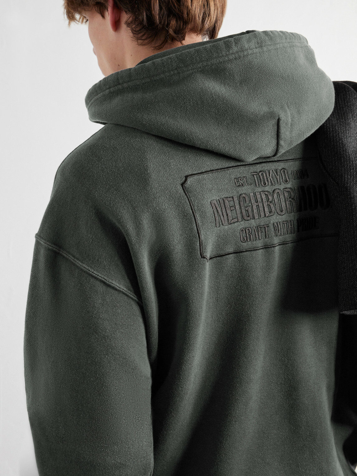 Neighborhood - Logo-Embroidered Garment-Dyed Cotton-Jersey Hoodie - Gray