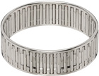 IN GOLD WE TRUST PARIS SSENSE Exclusive Silver Needle Cage Cuff Bracelet