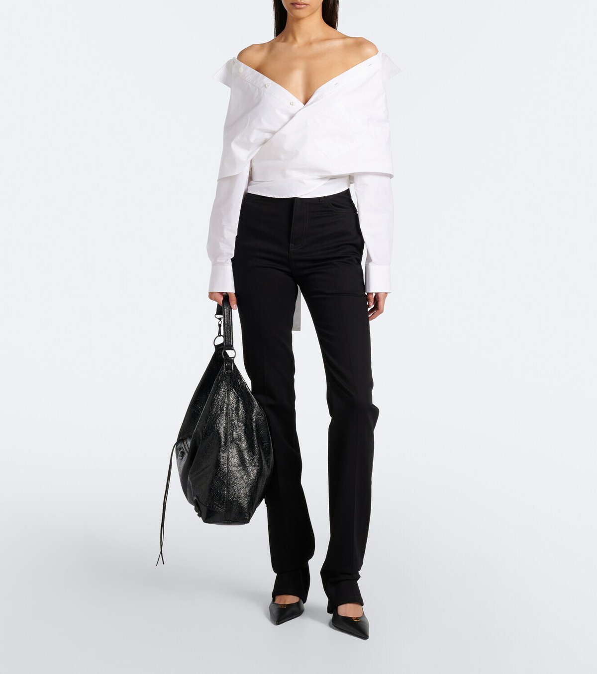 Balenciaga Le City Large leather shoulder bag