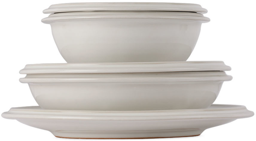 BKLYN CLAY Five-Piece White Saturn Dinnerwear Set