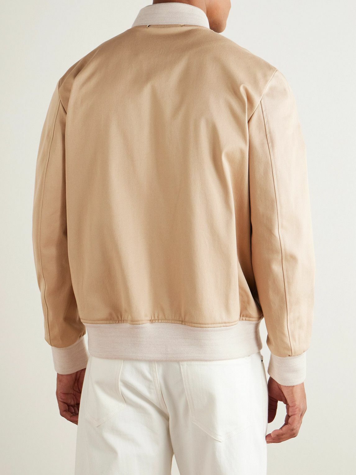 Paul Smith - Cotton-Blend Twill Bomber Jacket - Neutrals