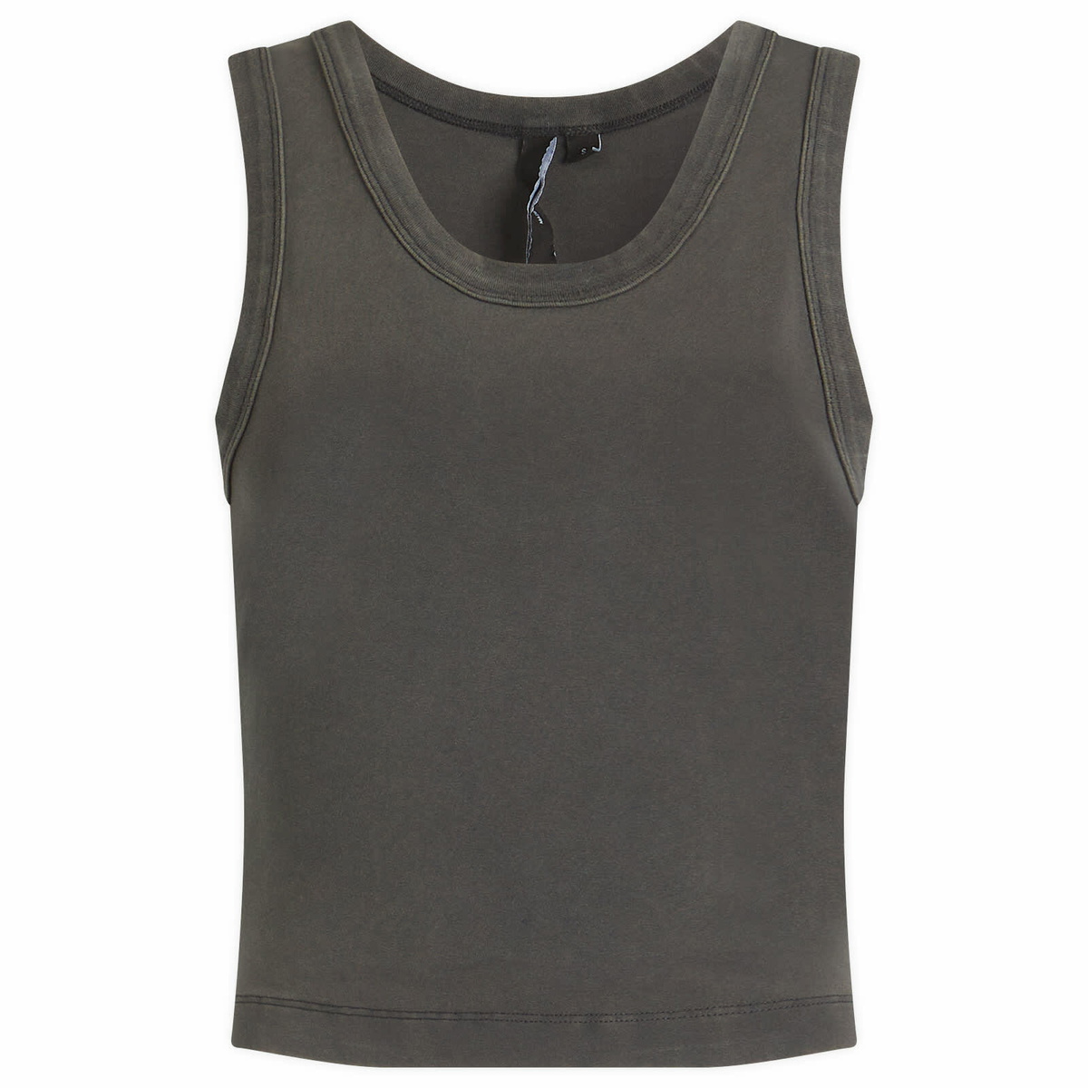 Entire Studios Women's Cropped Tank Top in Washed Black