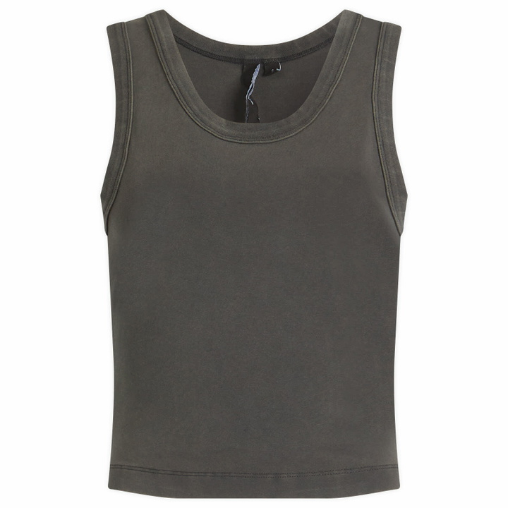 Photo: Entire Studios Women's Cropped Tank Top in Washed Black