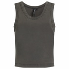 Entire Studios Women's Cropped Tank Top in Washed Black
