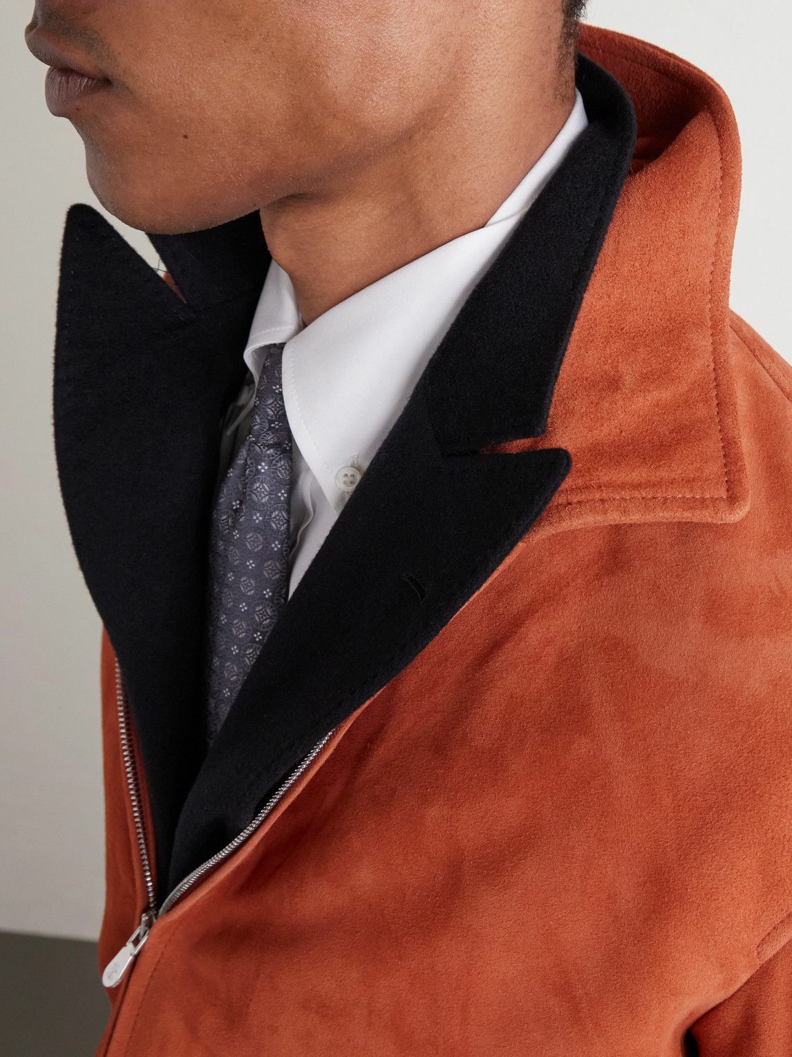 Brunello Cucinelli - Suede Blouson Jacket - Orange