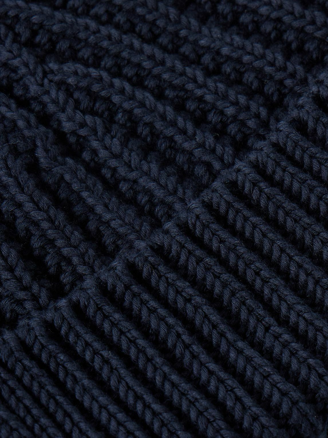 Loro Piana - Moltrasio Ribbed Cotton Beanie - Blue