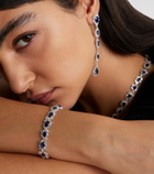 Suzanne Kalan 18kt white gold tennis bracelet with sapphires and diamonds
