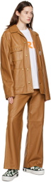 Marni Tan Carhartt Edition Leather Jacket