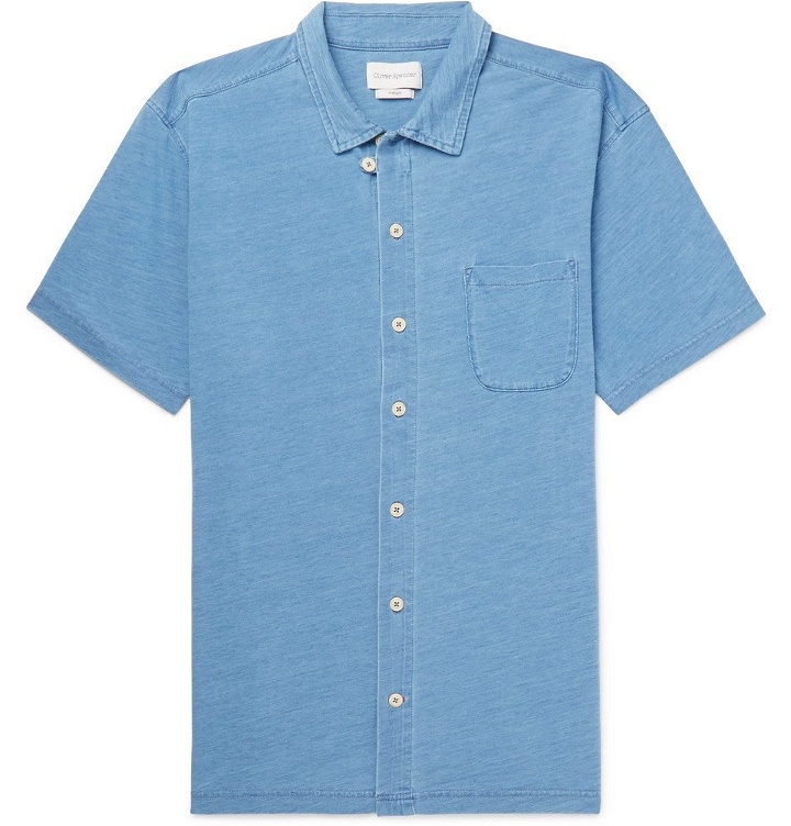 Photo: Oliver Spencer - Indigo-Dyed Cotton-Jersey Shirt - Men - Blue