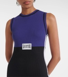 Jean Paul Gaultier Ribbed-knit cotton-blend midi dress