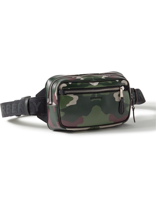 Photo: Burberry - Camouflage-Print Coated-Canvas Belt Bag